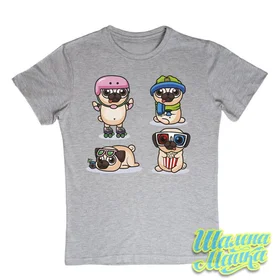 Прикольные футболки: Эмоции Мопса 2